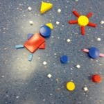 педагог Плантич Марина Владимировна коллективная работа старшая группа 5лет город Луга МДОУ "Детский сад№7" номинация "Космическое путешествие" название "Неизведанный космос"